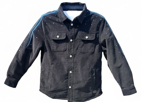 Black jacket design by Loria NYC Art  with white  background