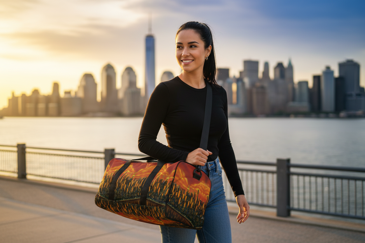 Duffle Bag - Città Sole Siluetta - Loria NYC Art