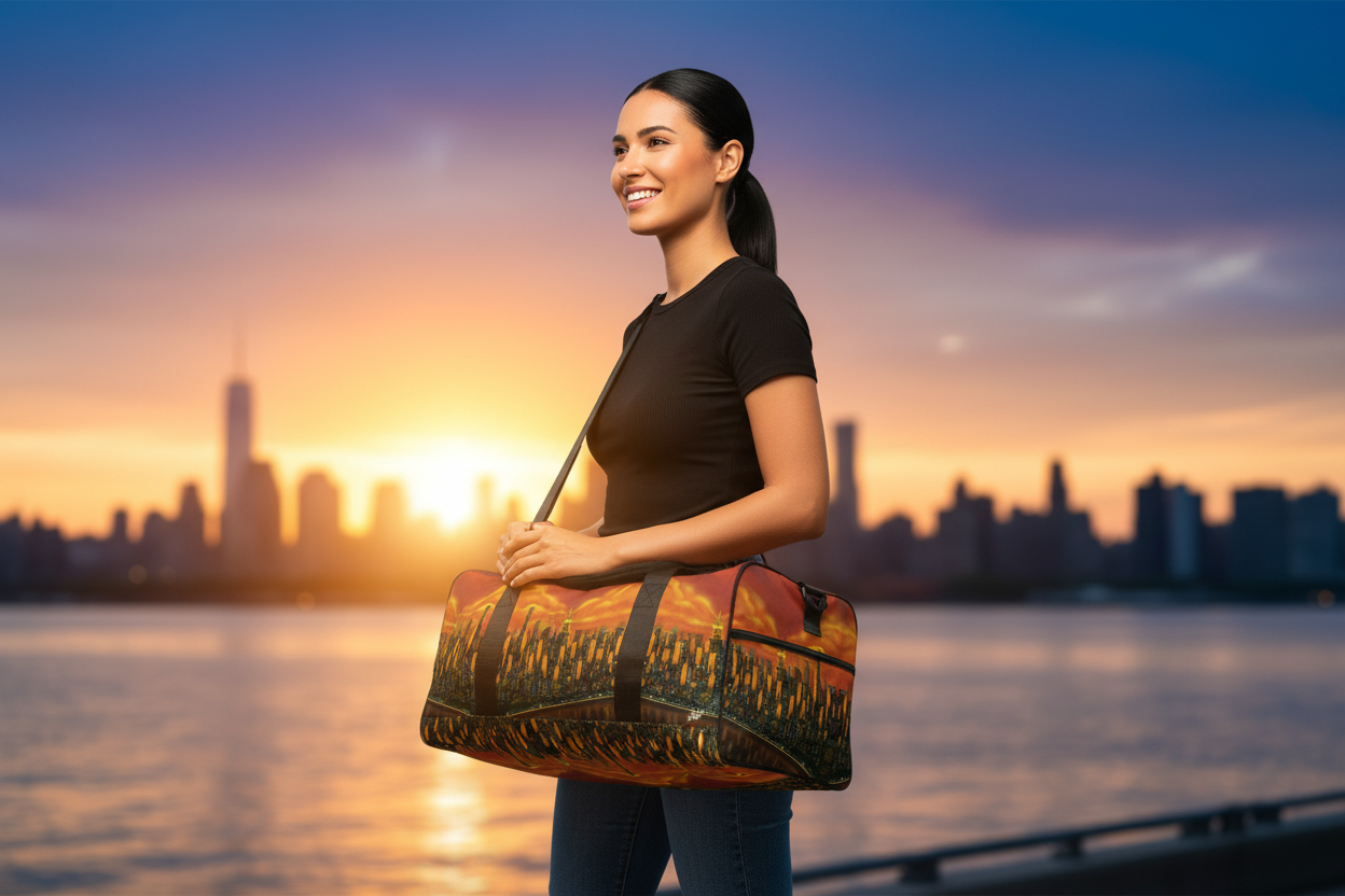 Duffle Bag - Città Sole Siluetta - Loria NYC Art