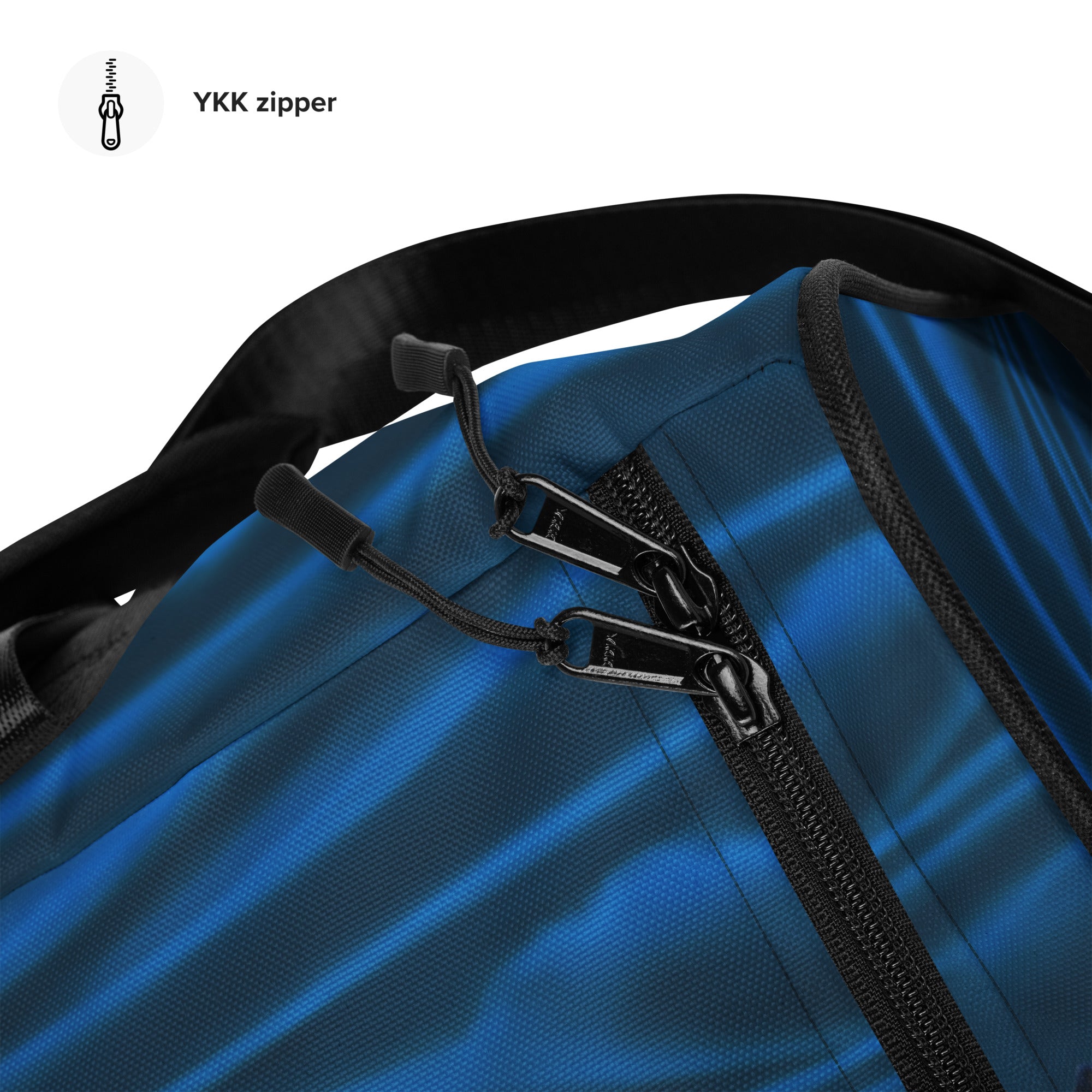 Loria NYC Art designed duffle bag on  white background 