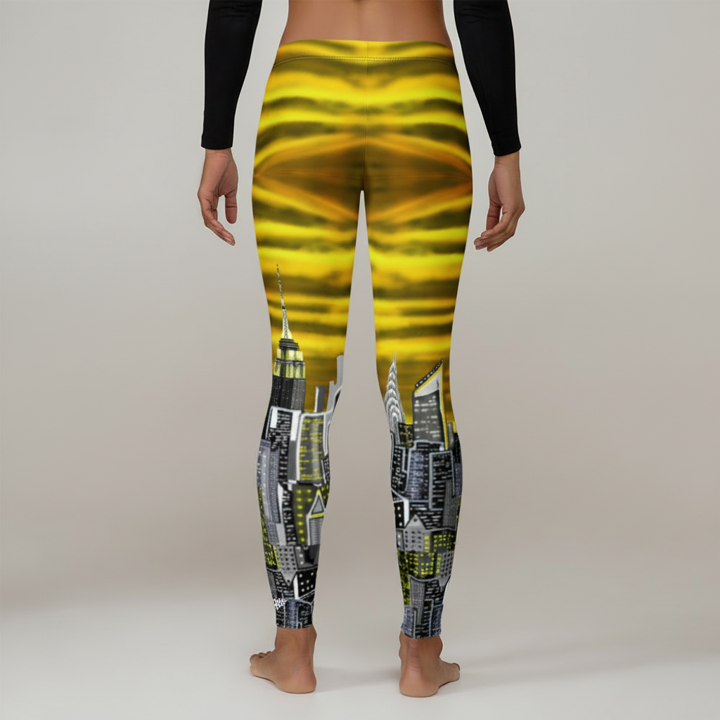 Stretch Leggings - Struttura Vibrante - Loria NYC Art