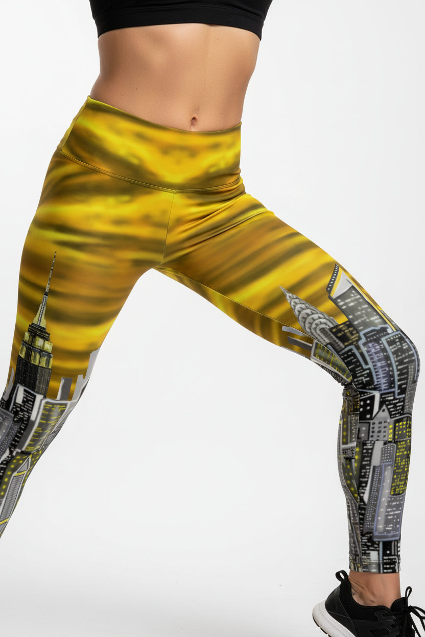 Stretch Leggings - Struttura Vibrante - Loria NYC Art