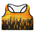 Sports Bra  Riflessi al Tramonto Skyline by Loria NYC Art