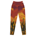Leggings with a cityscape Loria NYC Art design on a white background