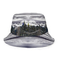 Reversible Bucket Hat with Città Tempesta e Notte City Skyline designed by S. Loria NYC Art