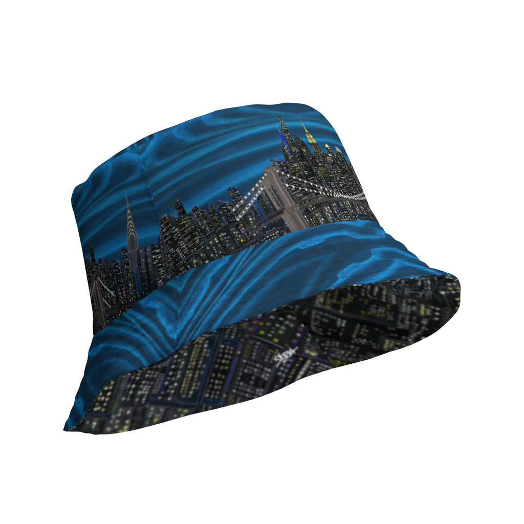 Reversible Bucket Hat with Loria NYC Art design
