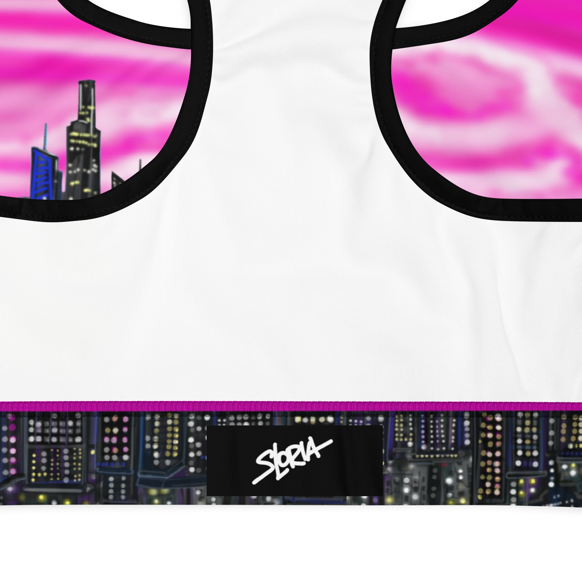 Product packaging with cityscape design and 'S.Loria' branding on a white background
