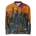 Jacket with a cityscape Loria NYC Art design on a white background