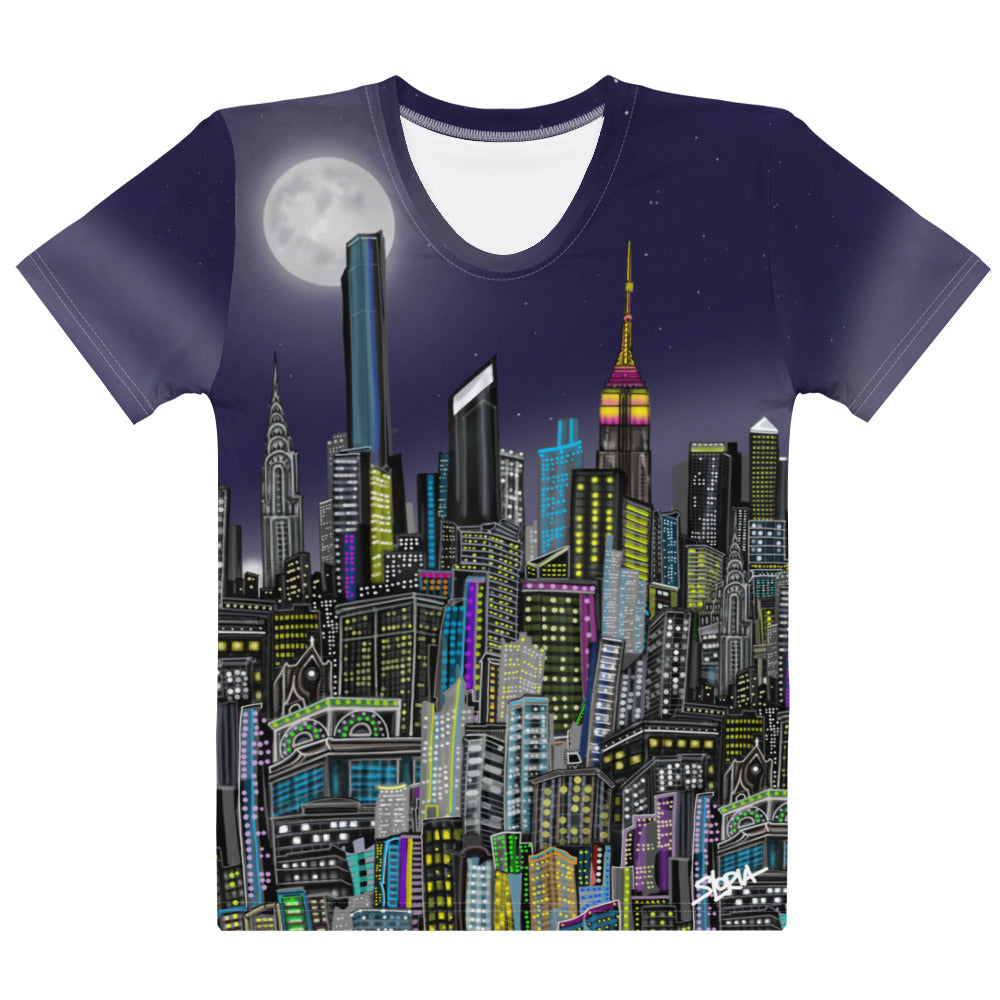 Loria NYC Art shirt on white background 