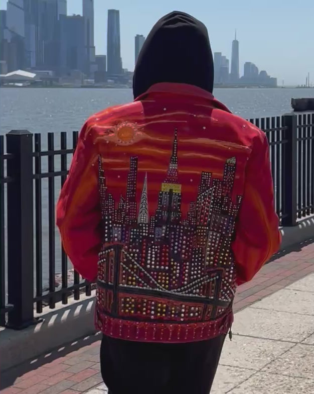 Unisex Jacket - Original Art Urbana al Tramonto - Loria NYC Art