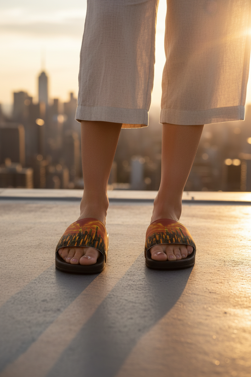 Women’s Slides – Città Sole Siluetta – Loria NYC Art